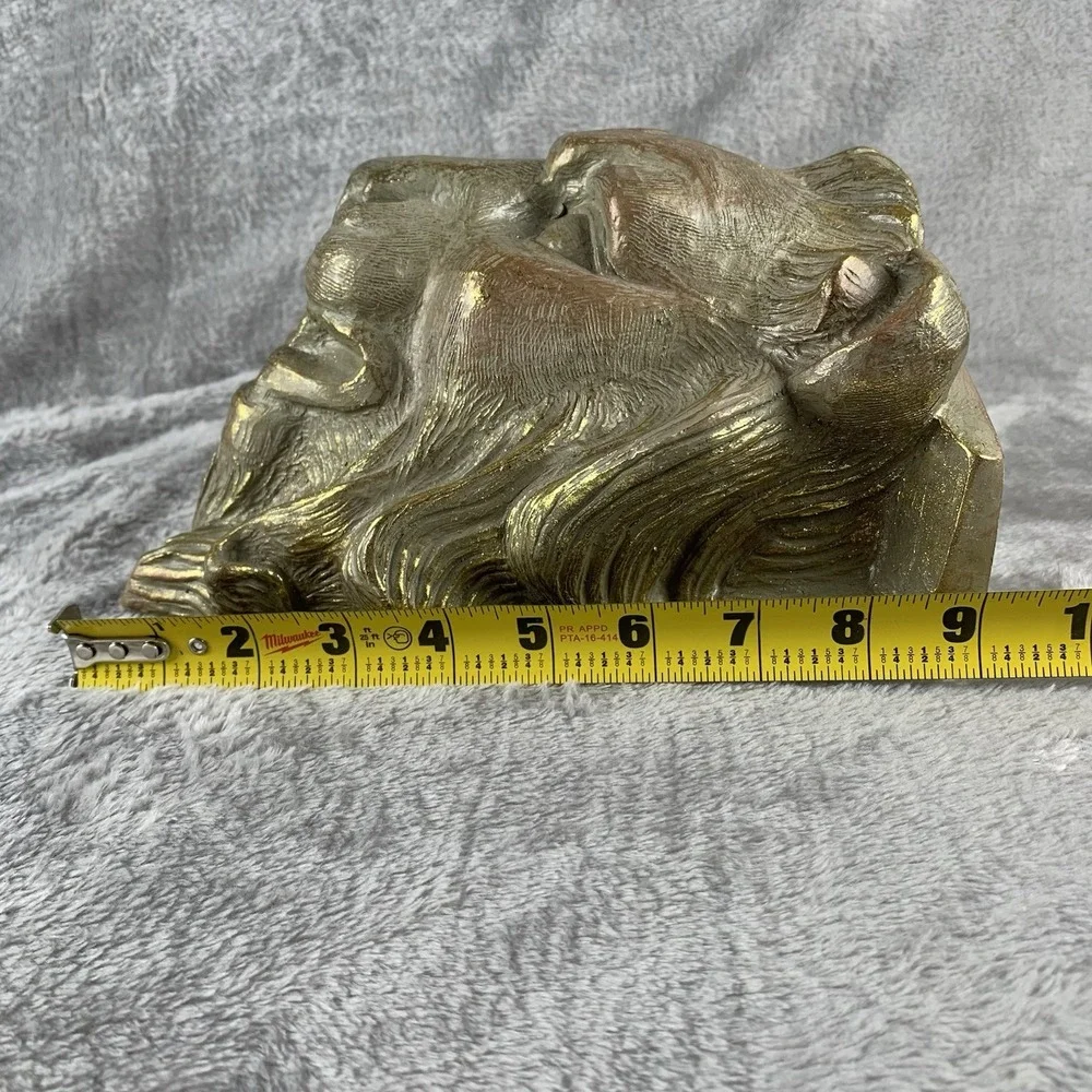 Lions Head Resin Wall Shelf Sconce Gold Color Classical Rococo Hollywood Regency
